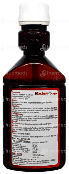 Macbery Mint Flavor Sugar Free Gargle 150Ml